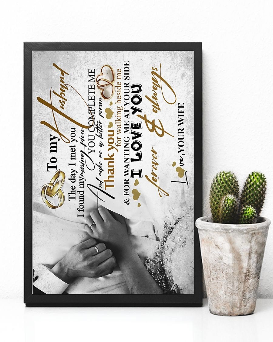 Perfect Gifts For Husband - To My Husband Poster-A Loves Gift