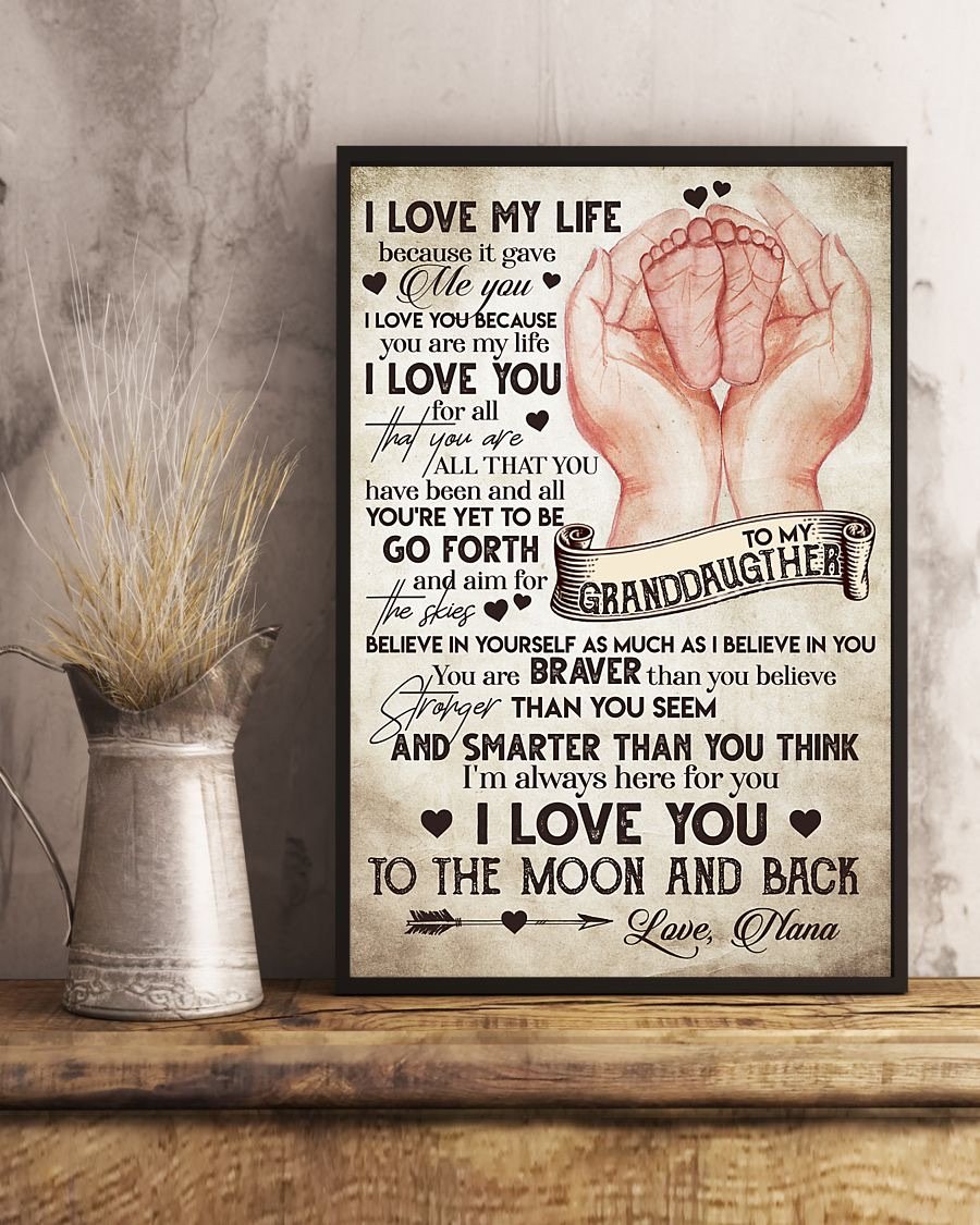 To My Granddaughter Poster-A Loves Gift