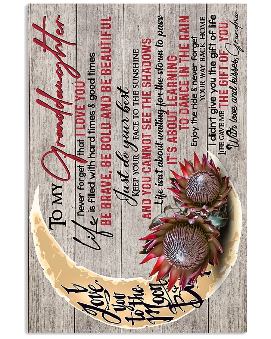 To My Granddaughter Poster-A Loves Gift