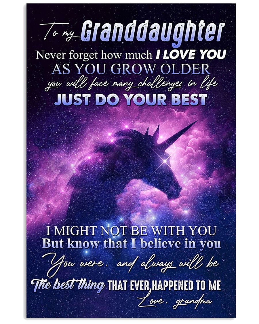 To My Granddaughter Poster-A Loves Gift