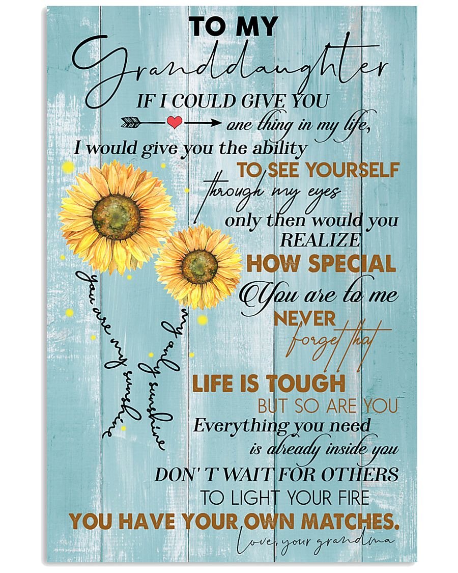 To My Granddaughter Poster-A Loves Gift