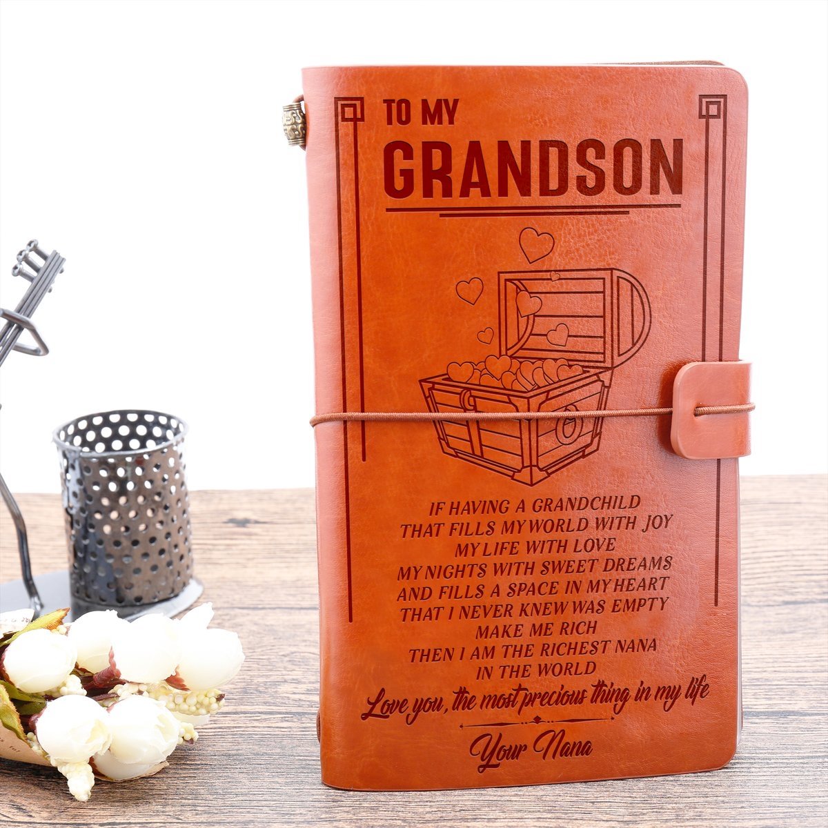 To My Grandson - Vintage Journal Notebook-A Loves Gift