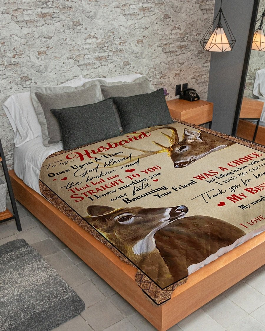 Fleece Blanket - To My Husband Fleece Blanket-A Loves Gift