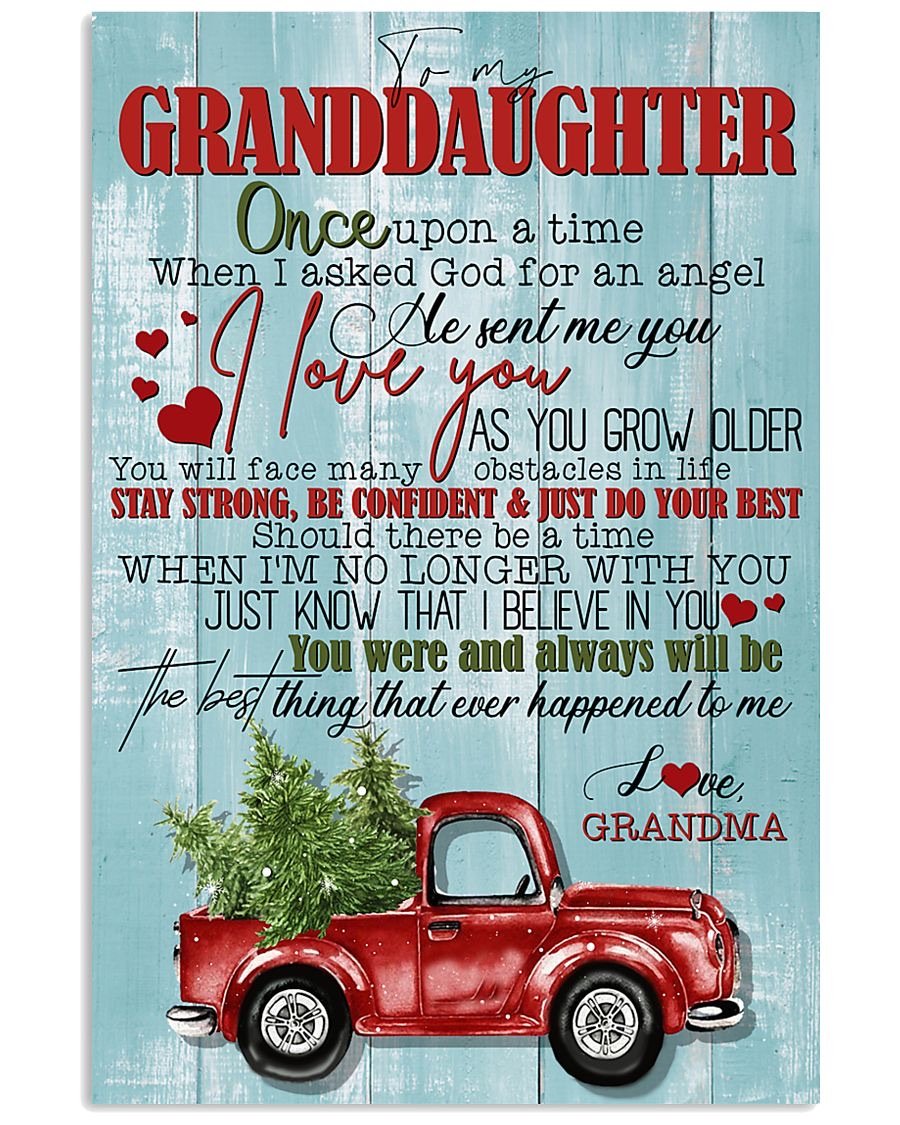 To My Granddaughter Poster-A Loves Gift