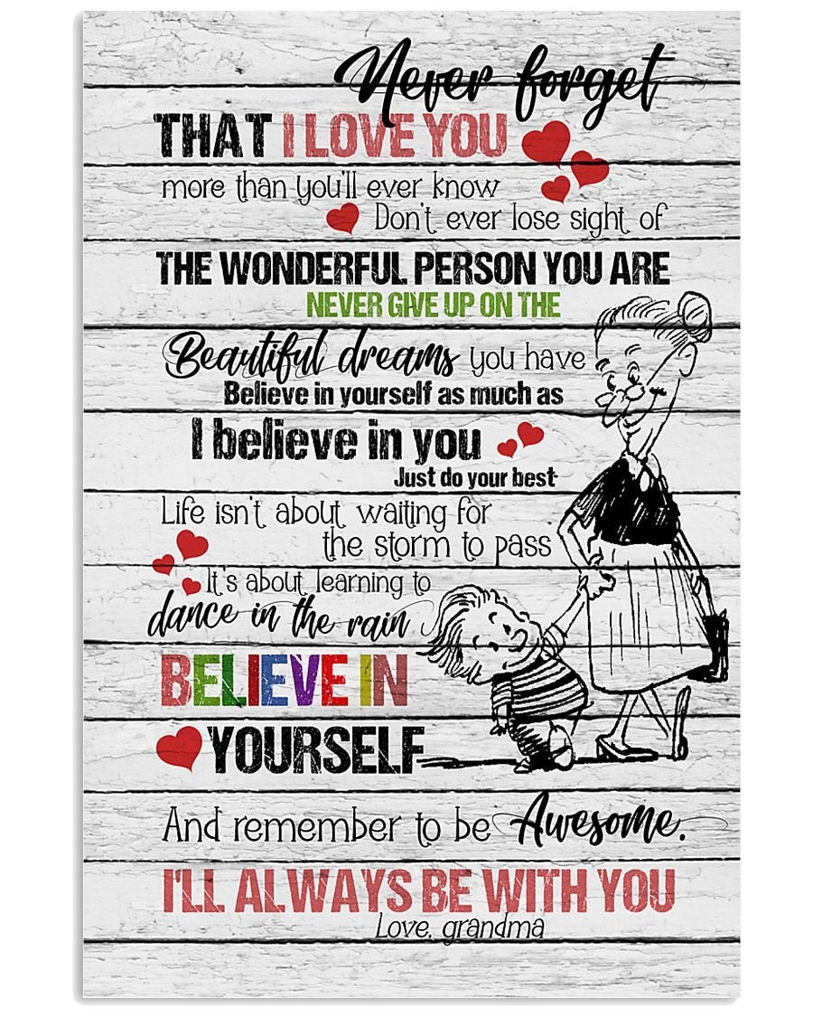 To My Grandson Poster-A Loves Gift