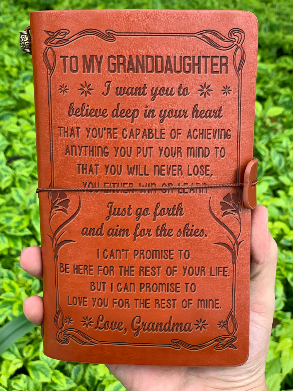 To My Granddaughter- Vintage Journal Notebook-A Loves Gift