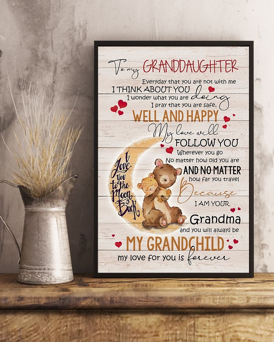To My Granddaughter Poster-A Loves Gift