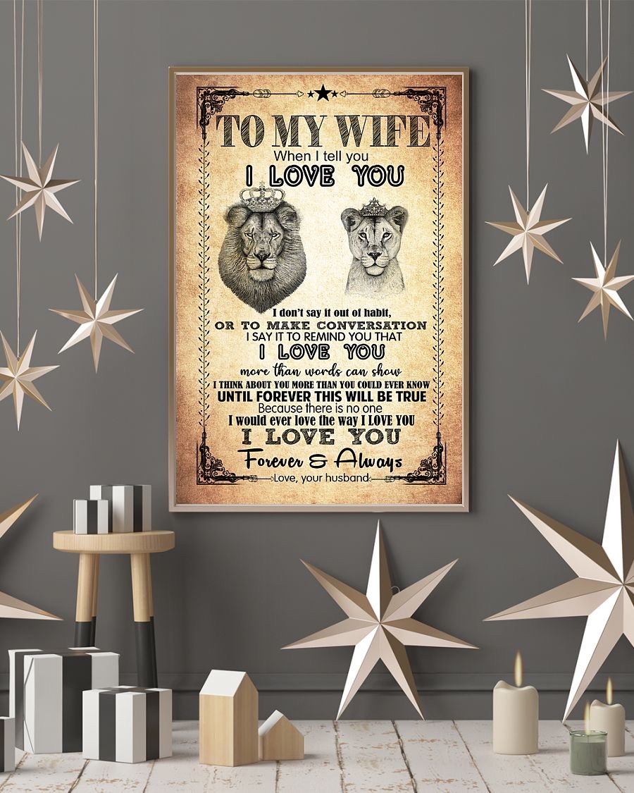 Perfect Gifts For Wife - To My Wife  Poster-A Loves Gift
