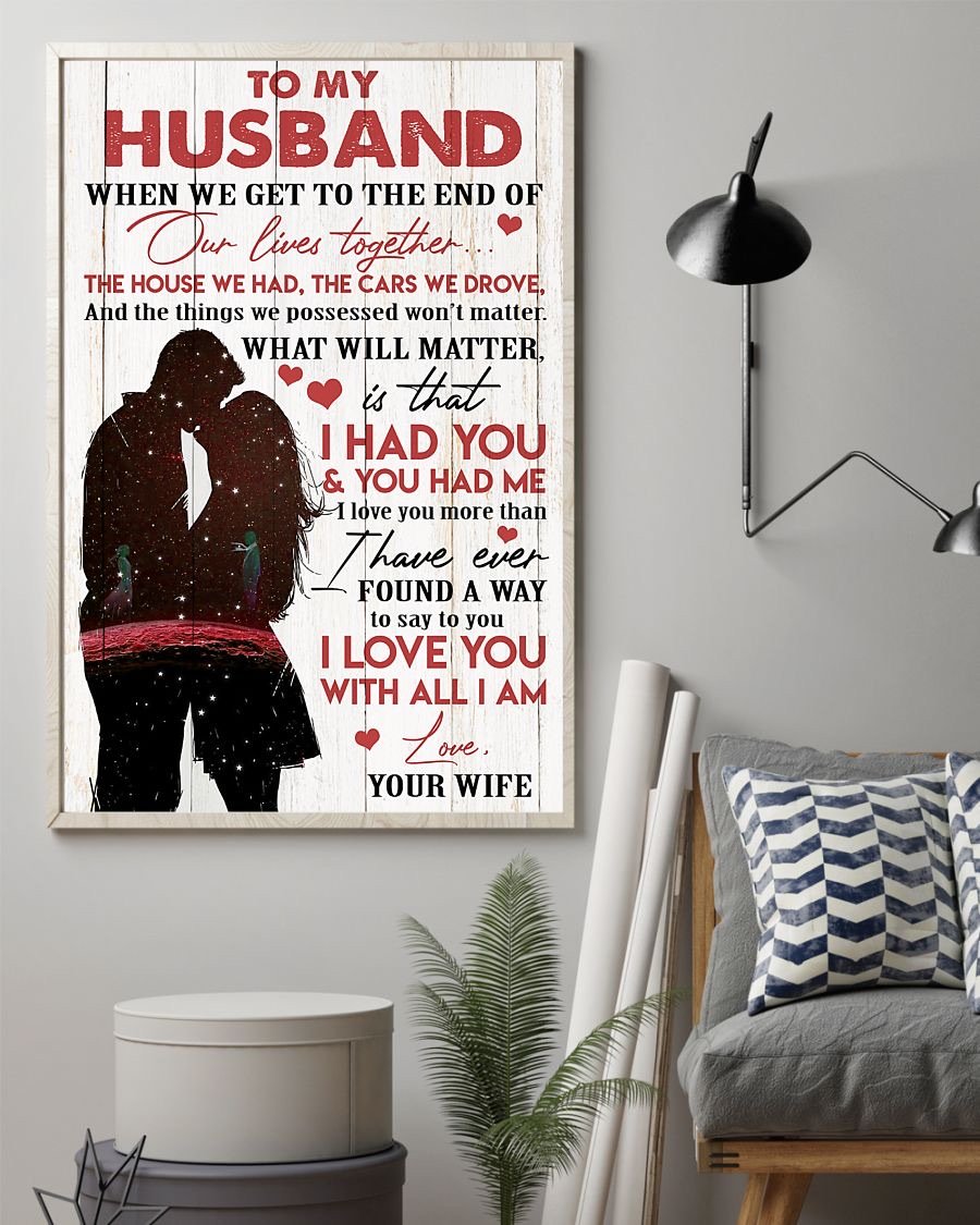 Perfect Gifts For Husband - To My Husband Poster-A Loves Gift