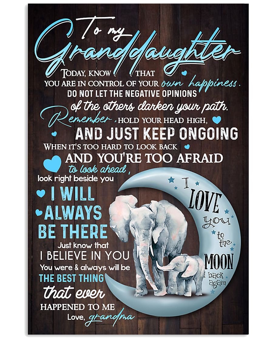 To My Granddaughter Poster-A Loves Gift
