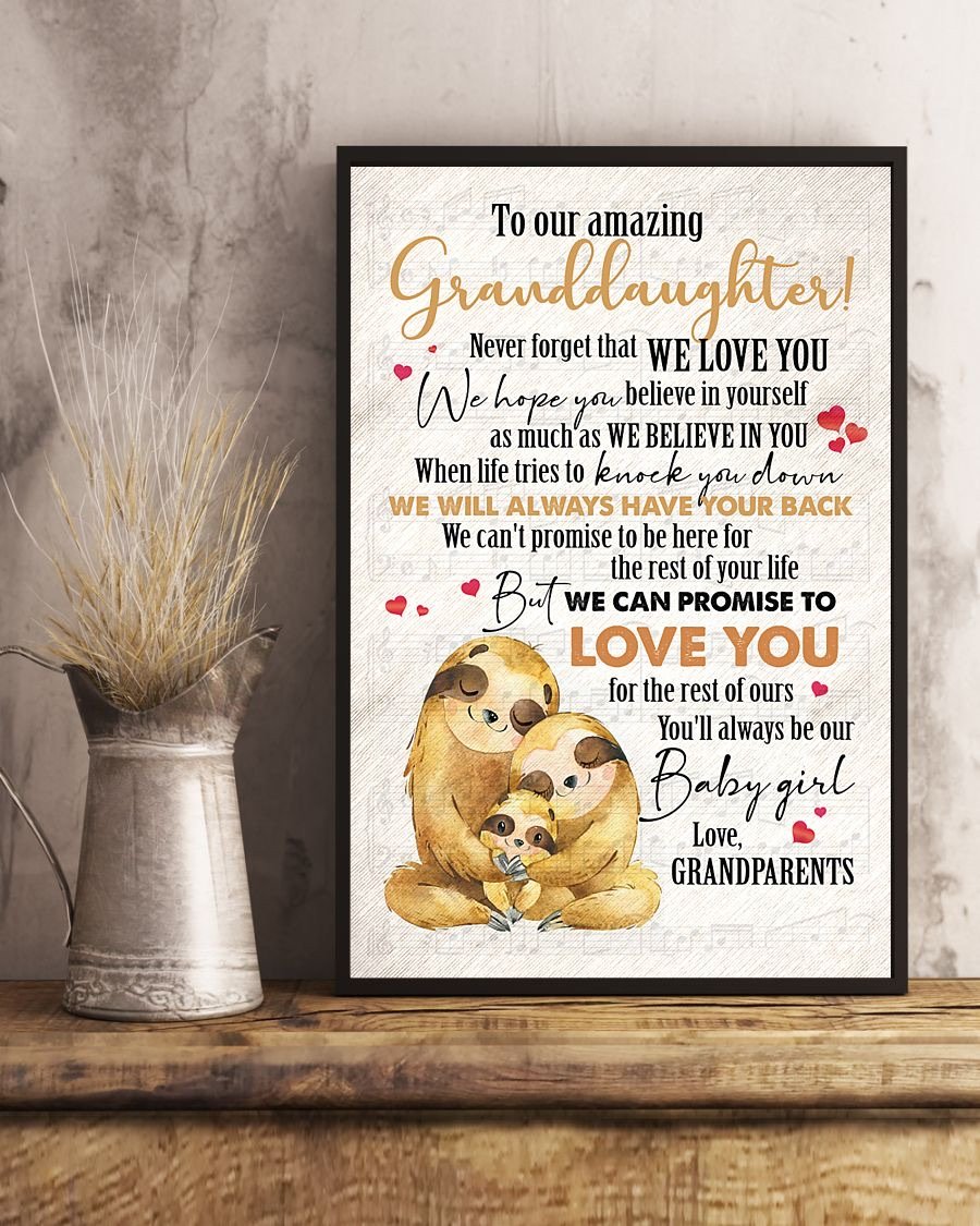 To My Granddaughter Poster-A Loves Gift