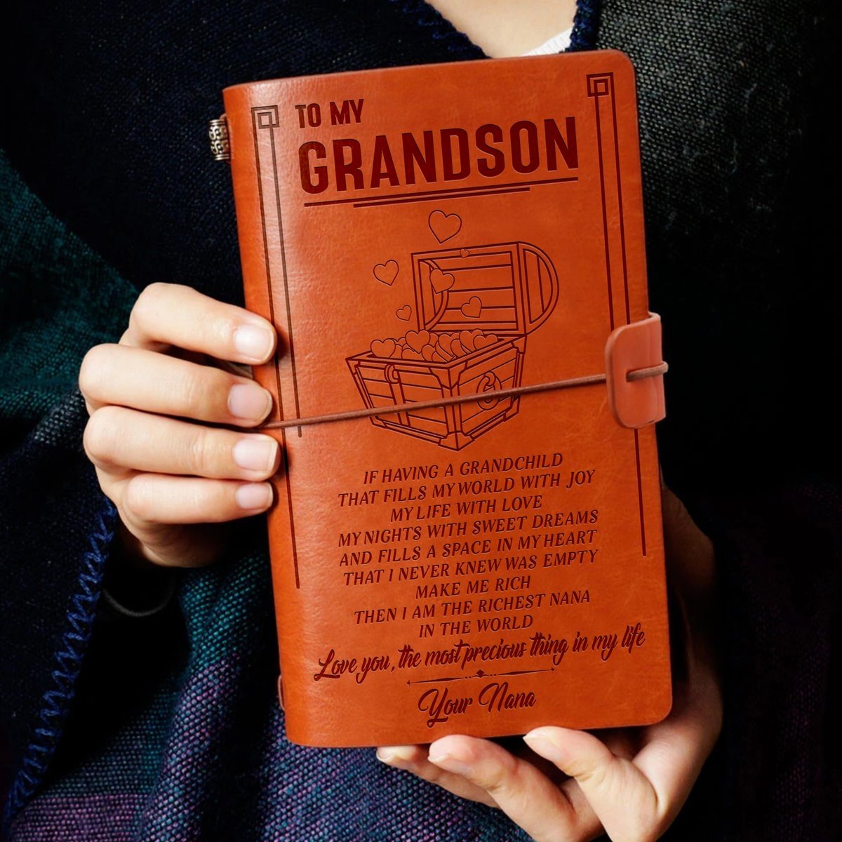 To My Grandson - Vintage Journal Notebook-A Loves Gift