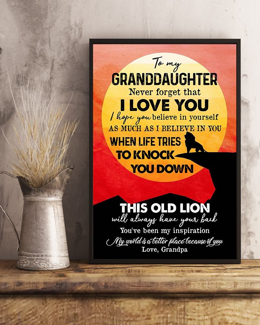 To My Granddaughter Poster-A Loves Gift
