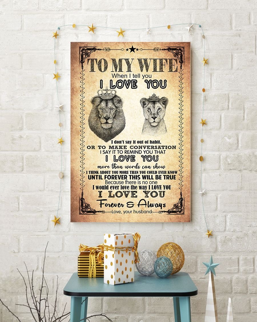 Perfect Gifts For Wife - To My Wife  Poster-A Loves Gift