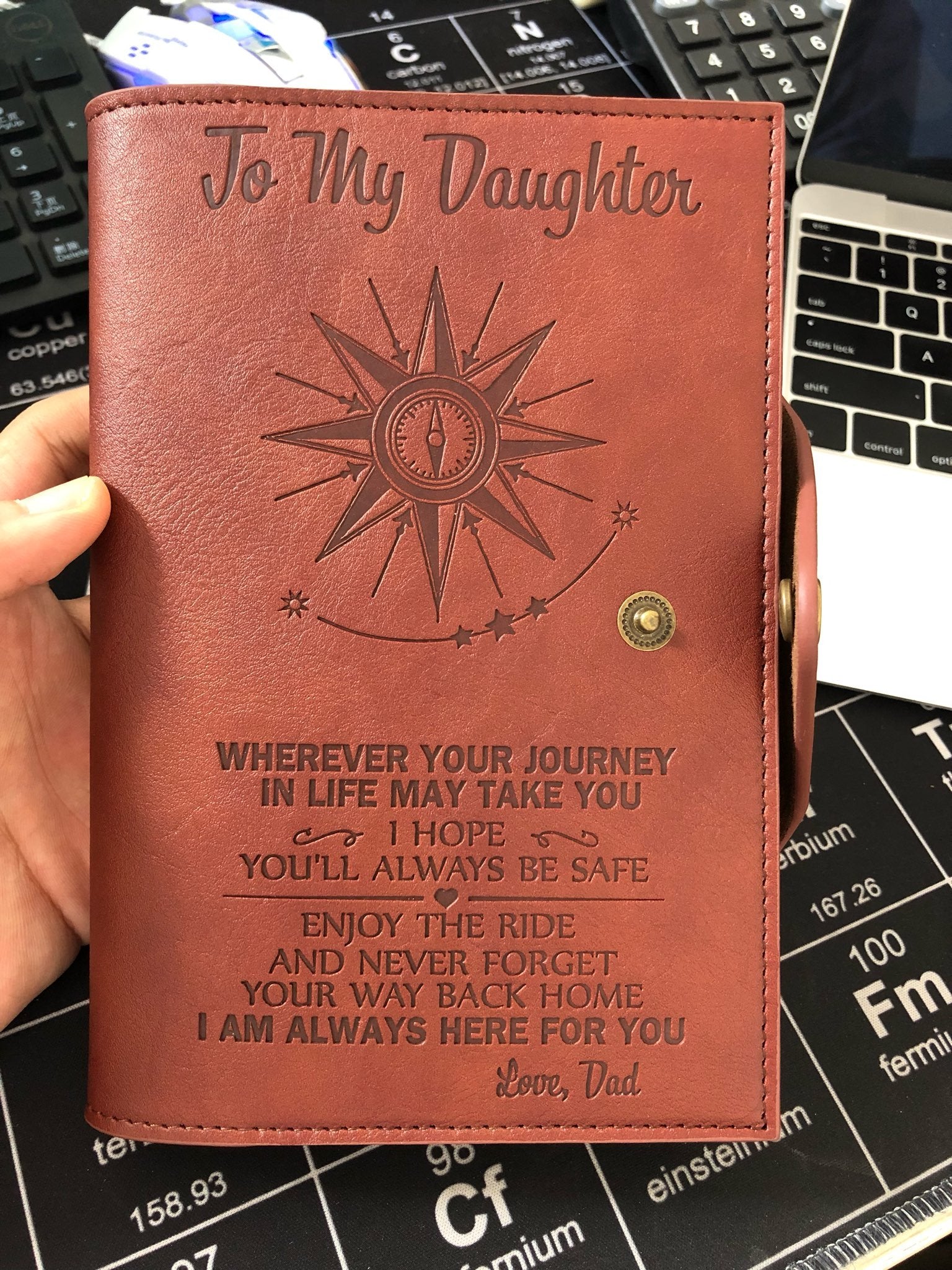 DAUGHTER DAD - ALWAYS BE SAFE - JOURNAL COVER-A Loves Gift
