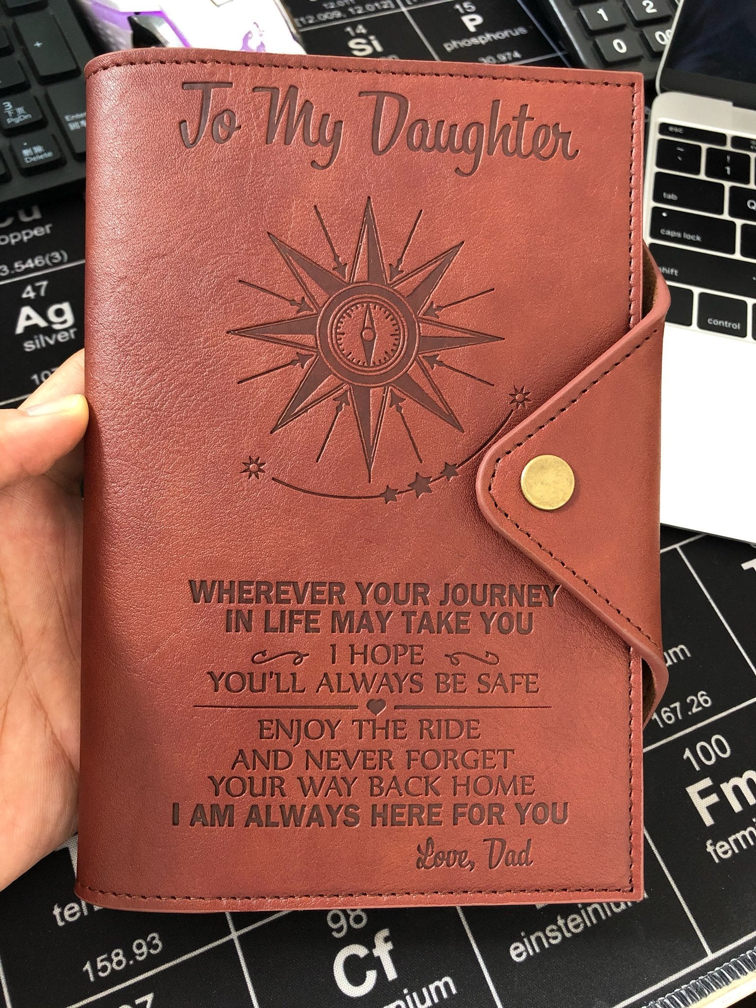 DAUGHTER DAD - ALWAYS BE SAFE - JOURNAL COVER-A Loves Gift