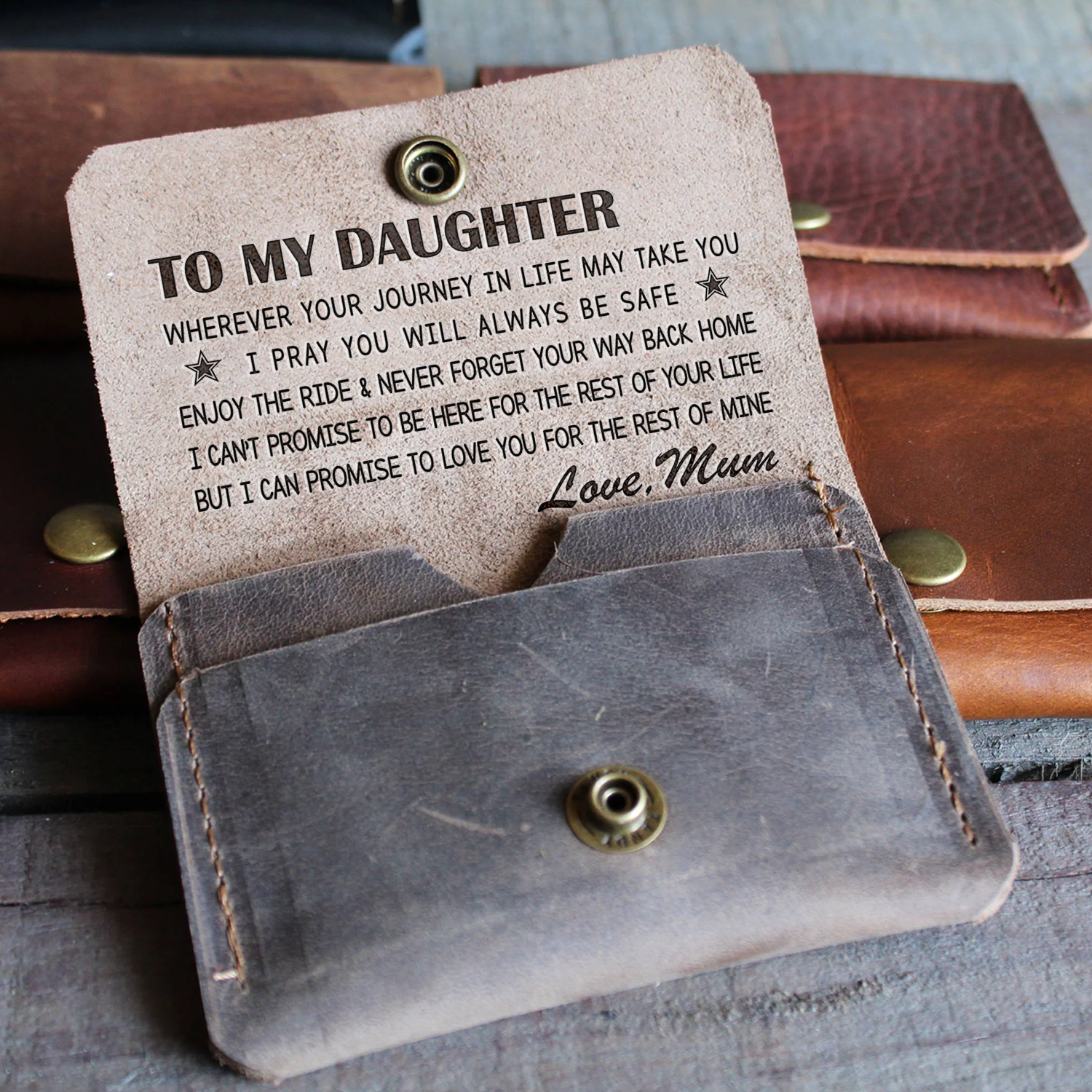 DAUGHTER MUM - ENJOY THE RIDE 2 - LEATHER WALLET 