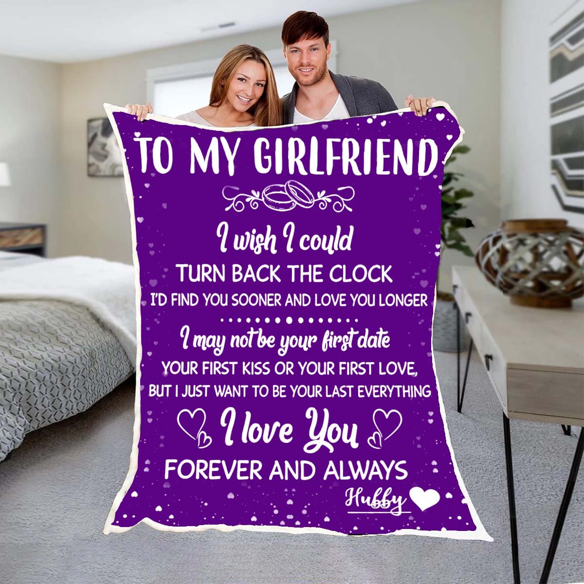 Custom Blankets To My Girlfriend Personalized Blanket - Valentines Day Gifts For Her 3 - Fleece Blanket-A Loves Gift