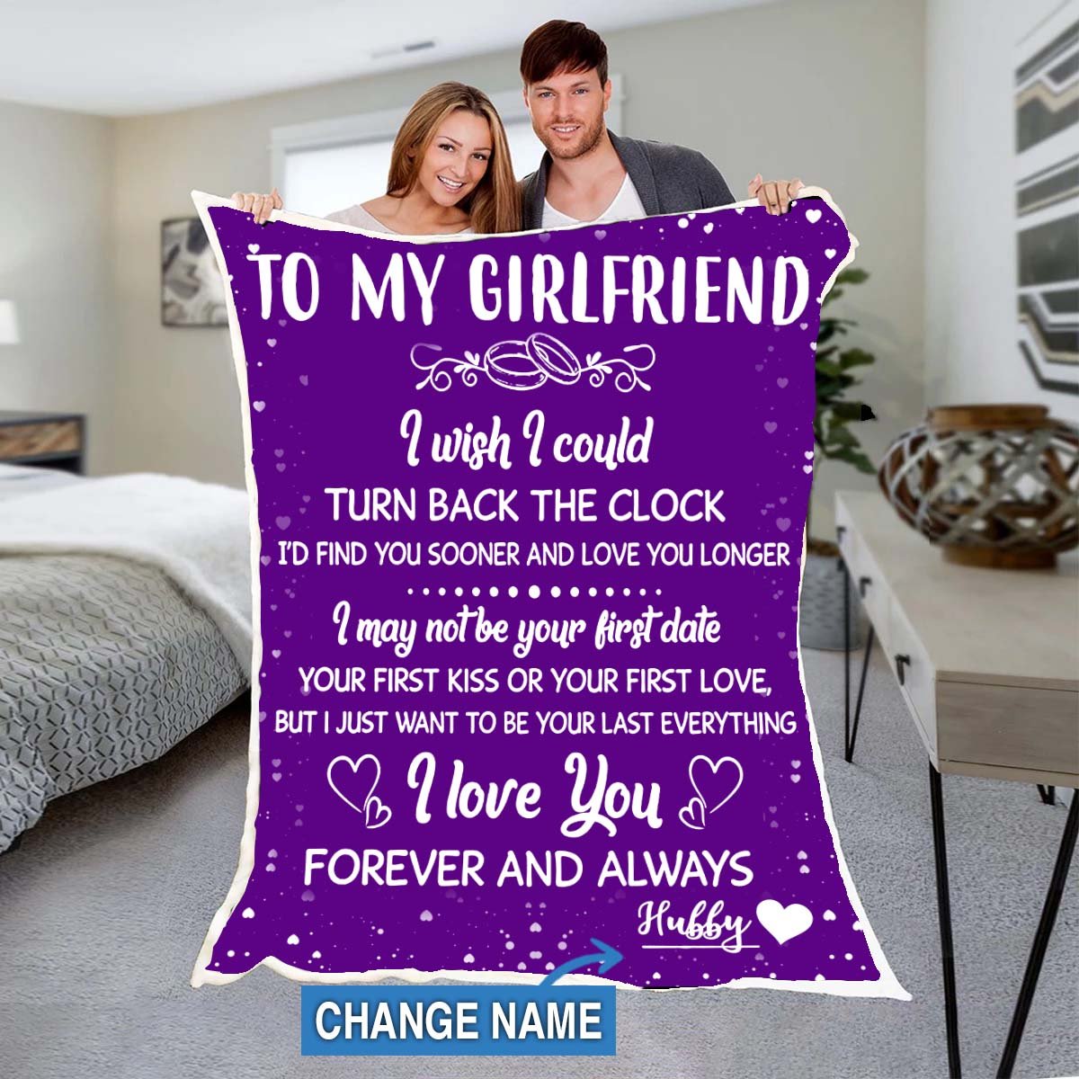 Custom Blankets To My Girlfriend Personalized Blanket - Valentines Day Gifts For Her 3 - Fleece Blanket-A Loves Gift