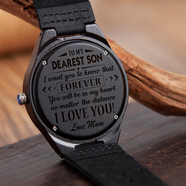 SON MUM - NO MATTER THE DISTANCE - WOOD WATCH