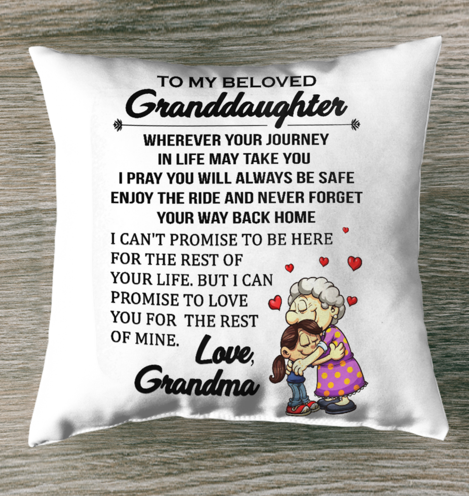 Custom Pillow To My Granddaughter Pillow - Best Pillow-A Loves Gift