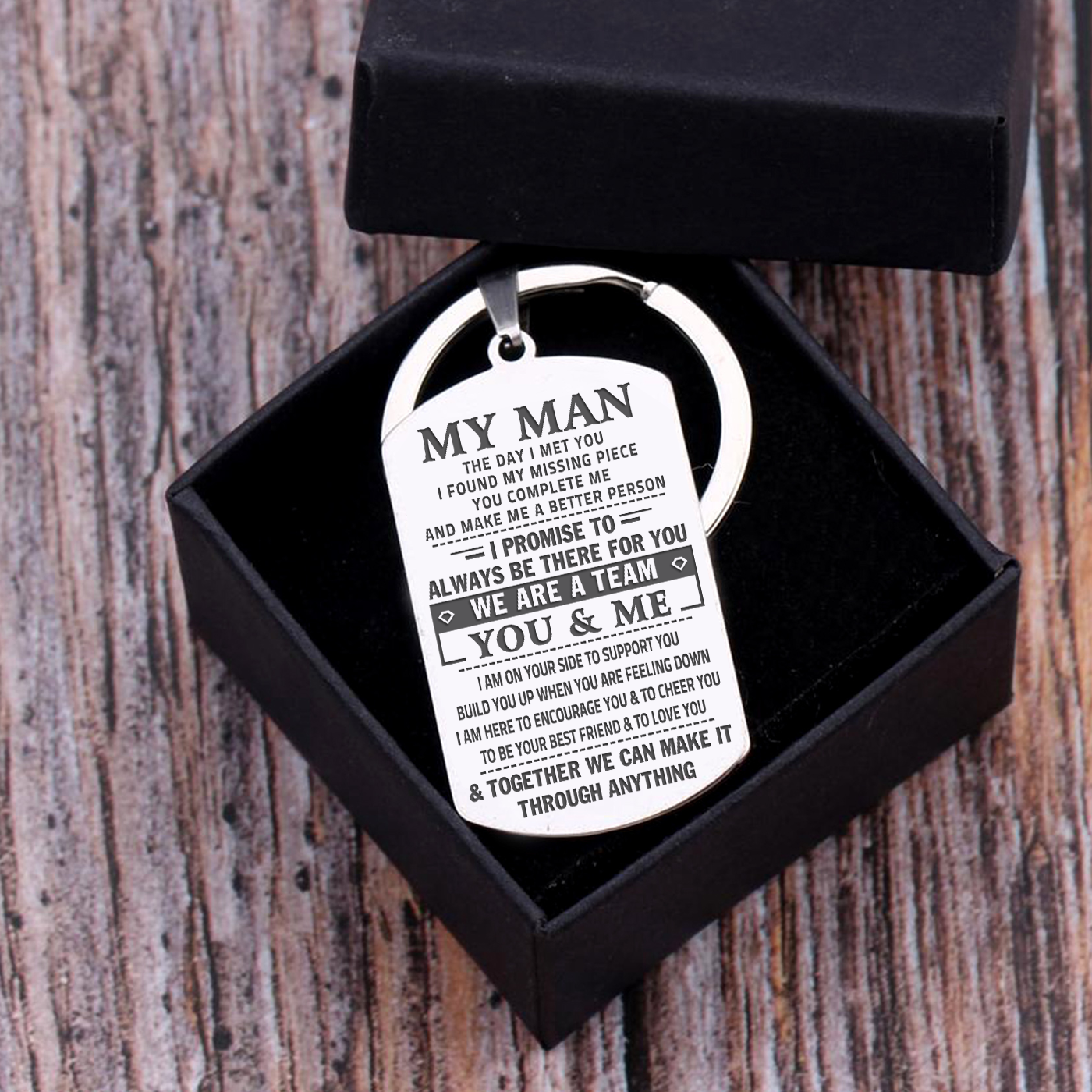MY MAN - WE ARE A TEAM - KEY CHAIN 1-A Loves Gift
