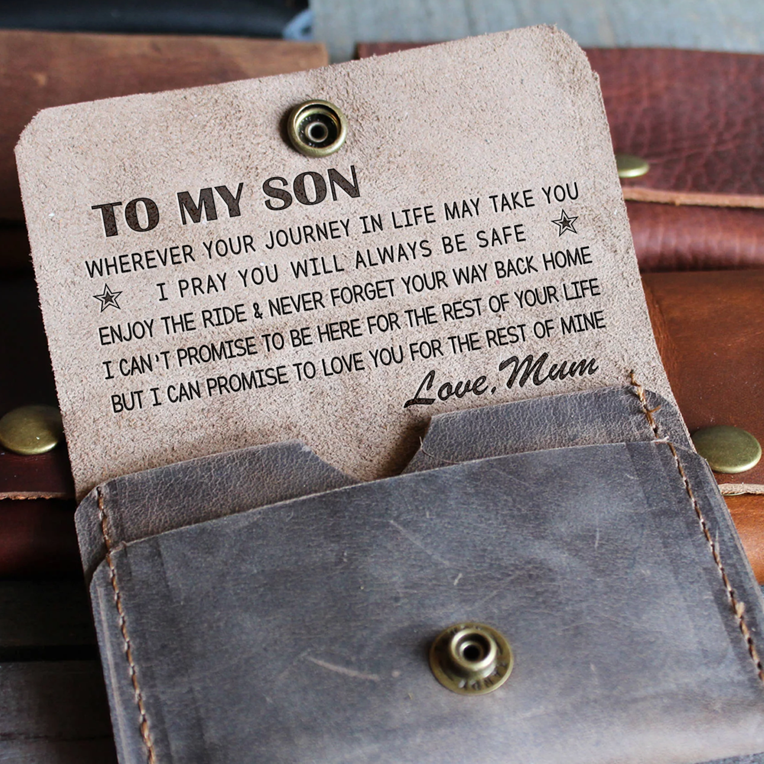 SON MUM - WAY BACK HOME - LEATHER WALLET 