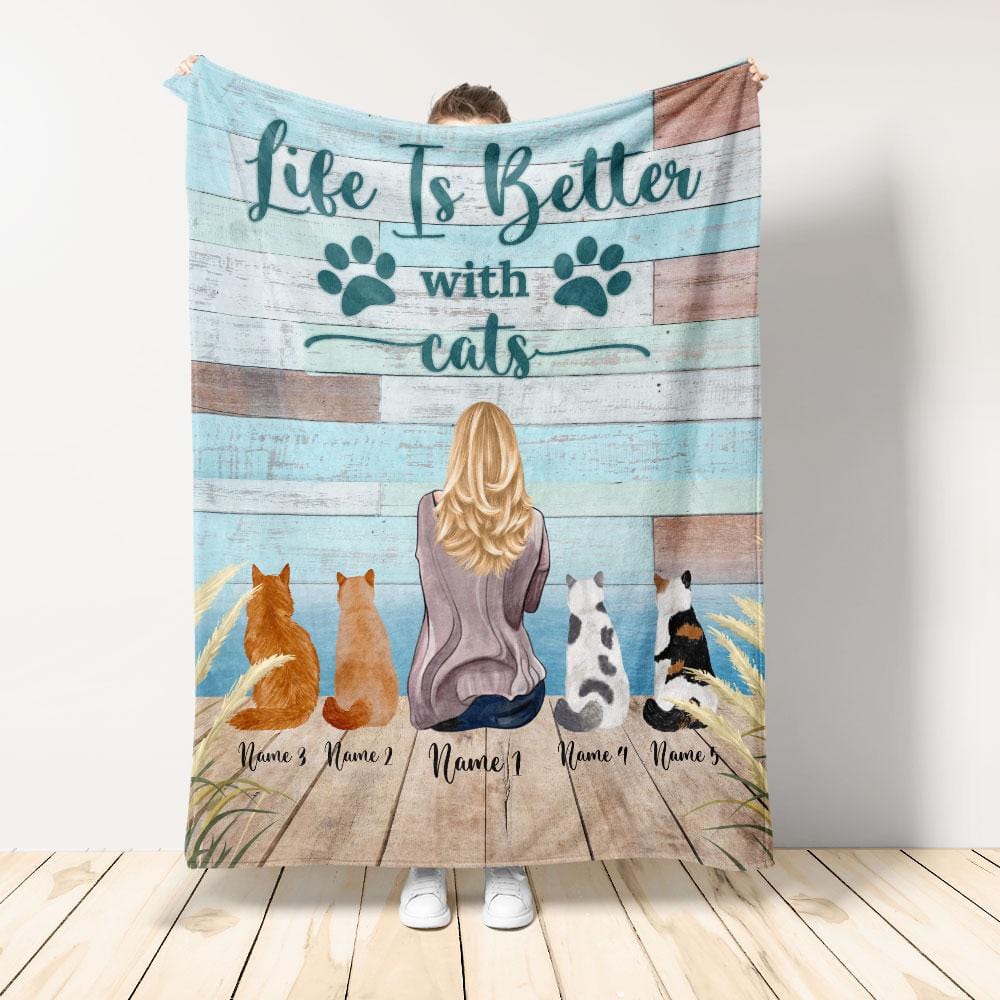 Life Is Better With Cats Blanket