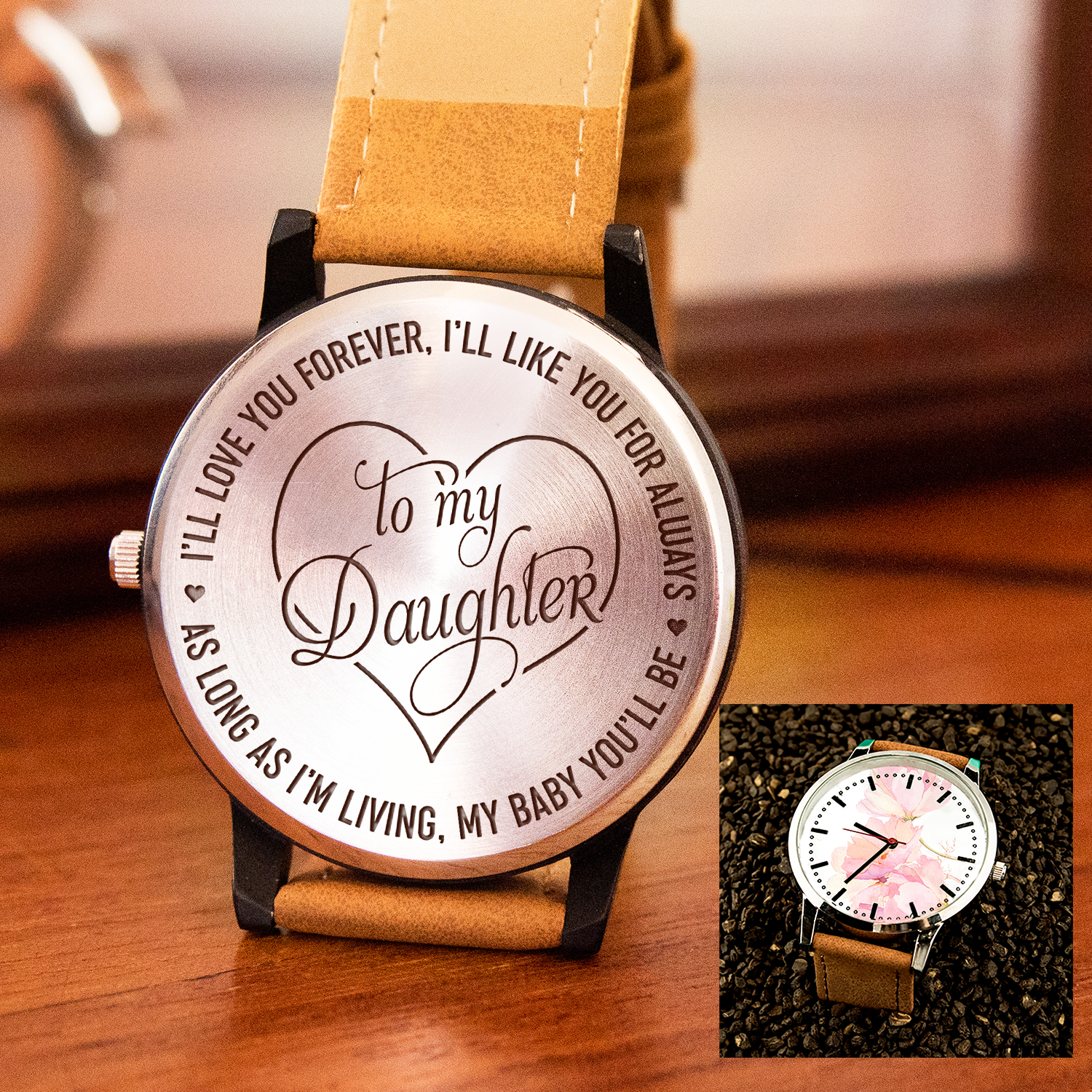DAUGHTER - LOVE YOU FOREVER - BEE WATCH Silver Braun