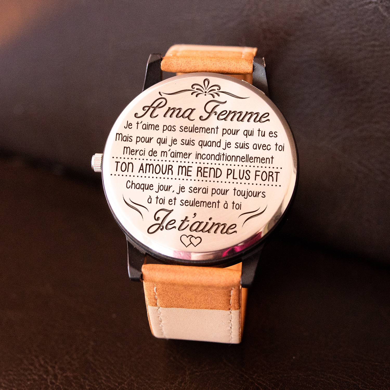 À MA FEMME - TON AMOUR ME REND PLUS FORT - BEE WATCH Black Braun