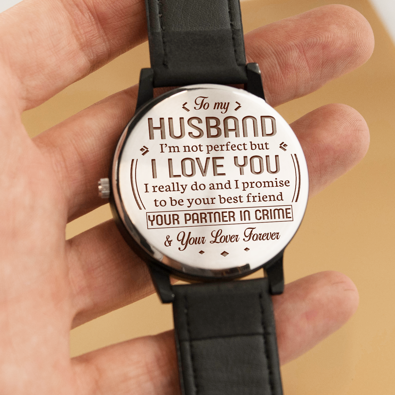 HUSBAND - I LOVE YOU - BEE WATCH Black Black
