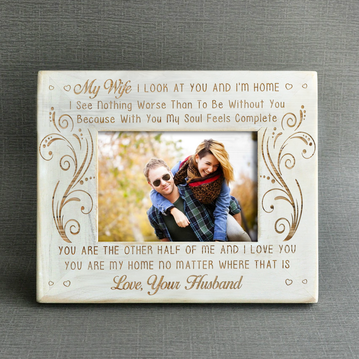 WIFE HUSBAND - YOU ARE MY HOME - WOOD FRAME 