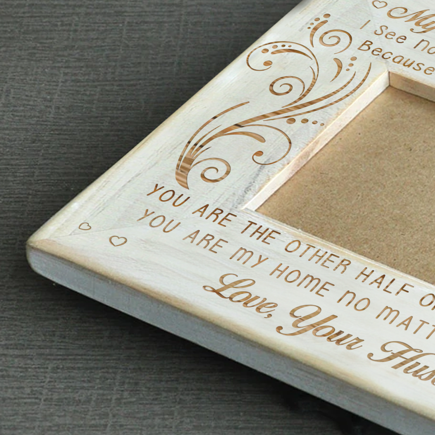 WIFE HUSBAND - YOU ARE MY HOME - WOOD FRAME