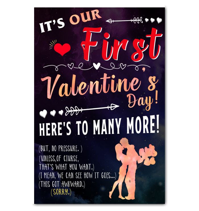 It's Our First Valentine's Day Poster Awesome Gift For Him For Her-A Loves Gift