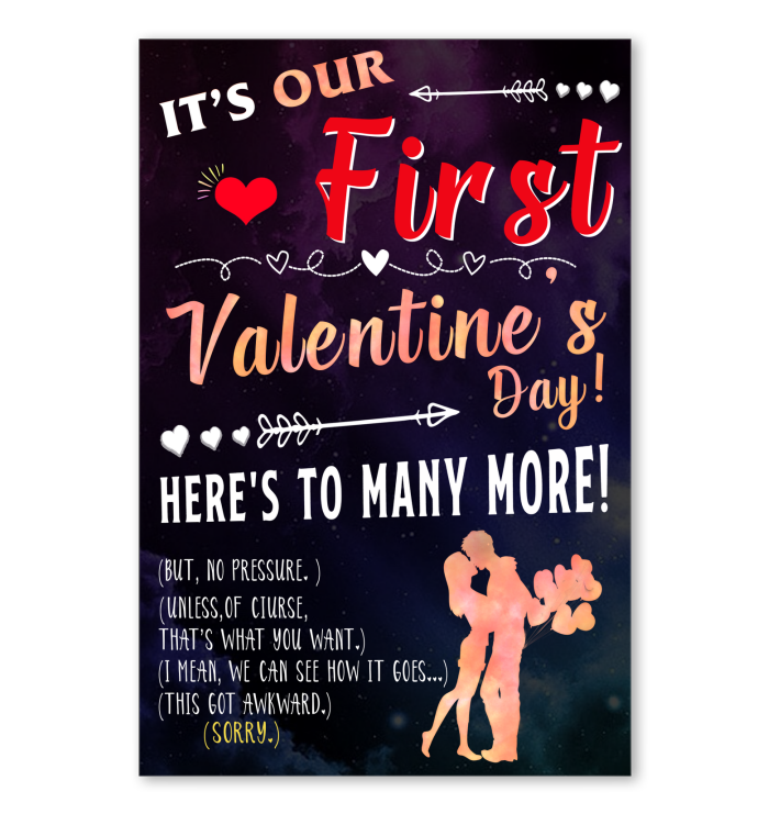 It's Our First Valentine's Day Poster Awesome Gift For Him For Her-A Loves Gift