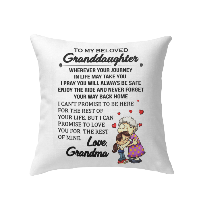 Custom Pillow To My Granddaughter Pillow - Best Pillow-A Loves Gift