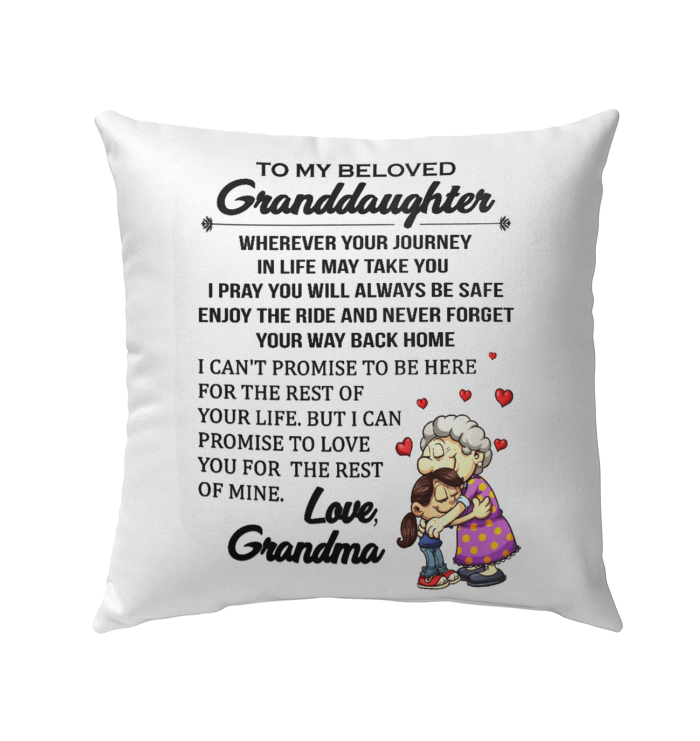 Custom Pillow To My Granddaughter Pillow - Best Pillow-A Loves Gift