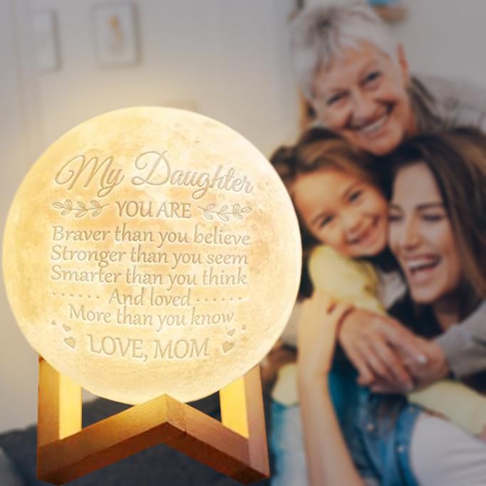 Customized 3D Moon Lamp to Daughter-A Loves Gift