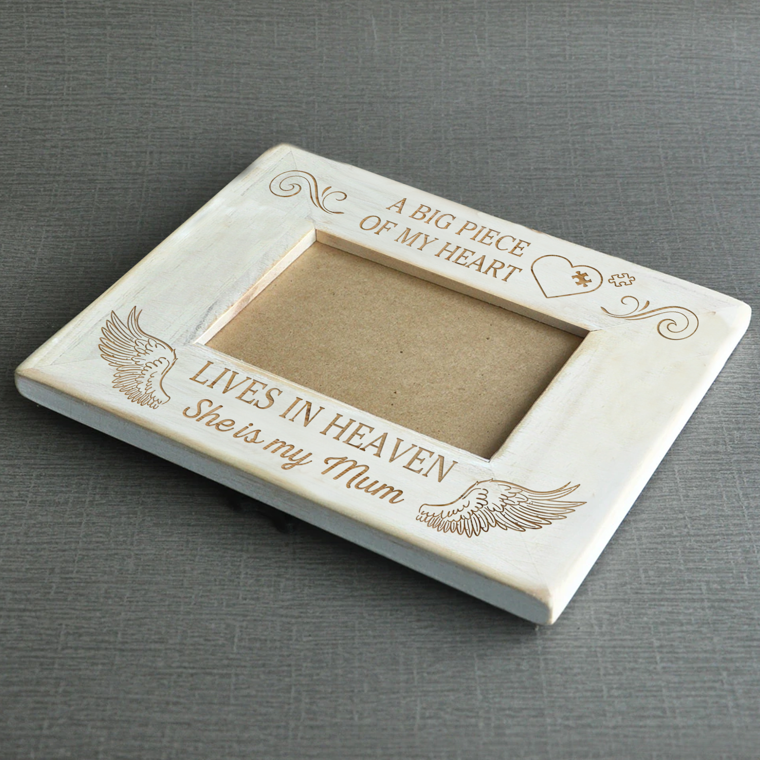 A BIG PIECE OF MY HEART - MUM - WOOD FRAME