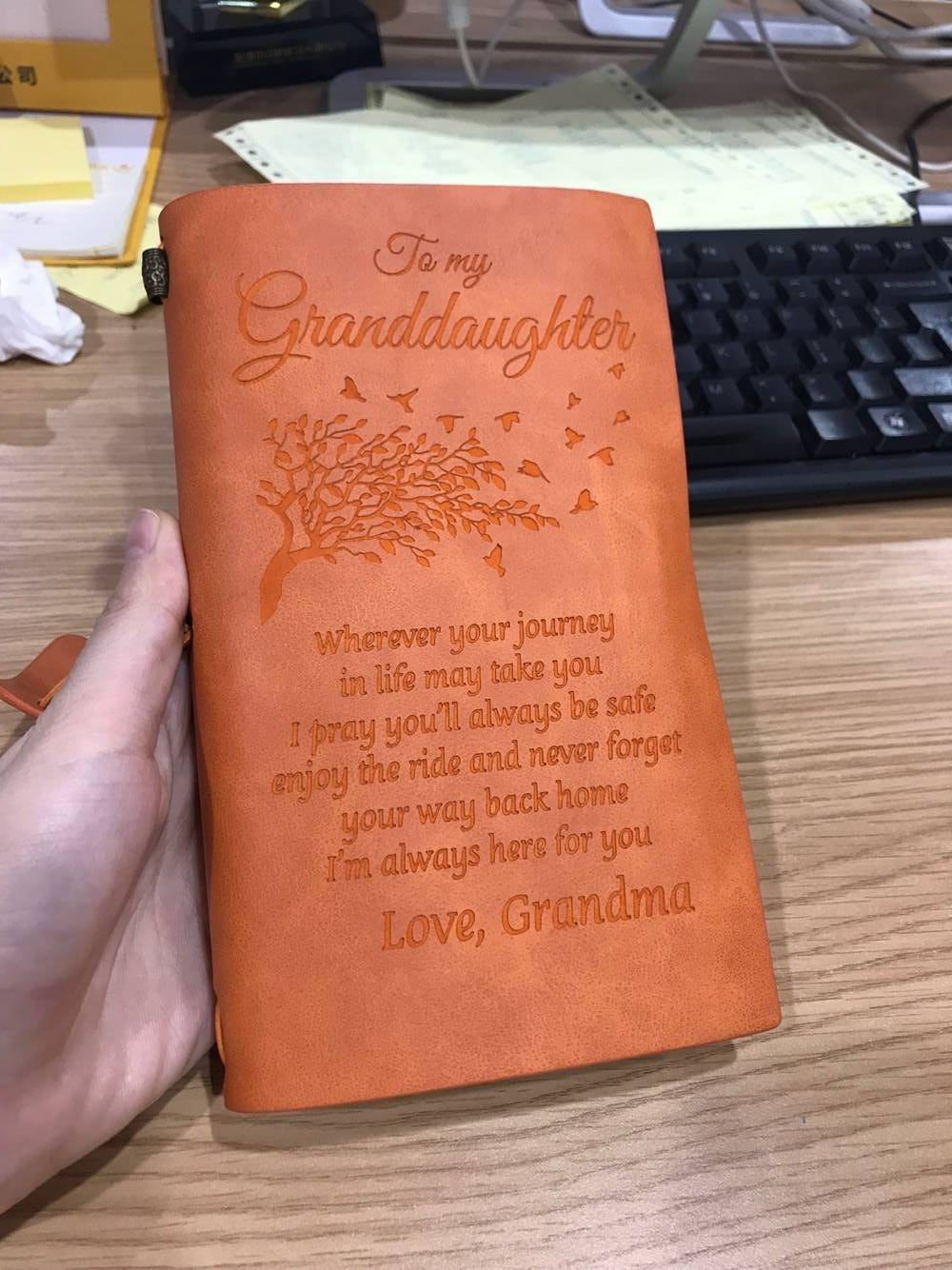 Leather Notebook Gifts For GrandDaughter-A Loves Gift