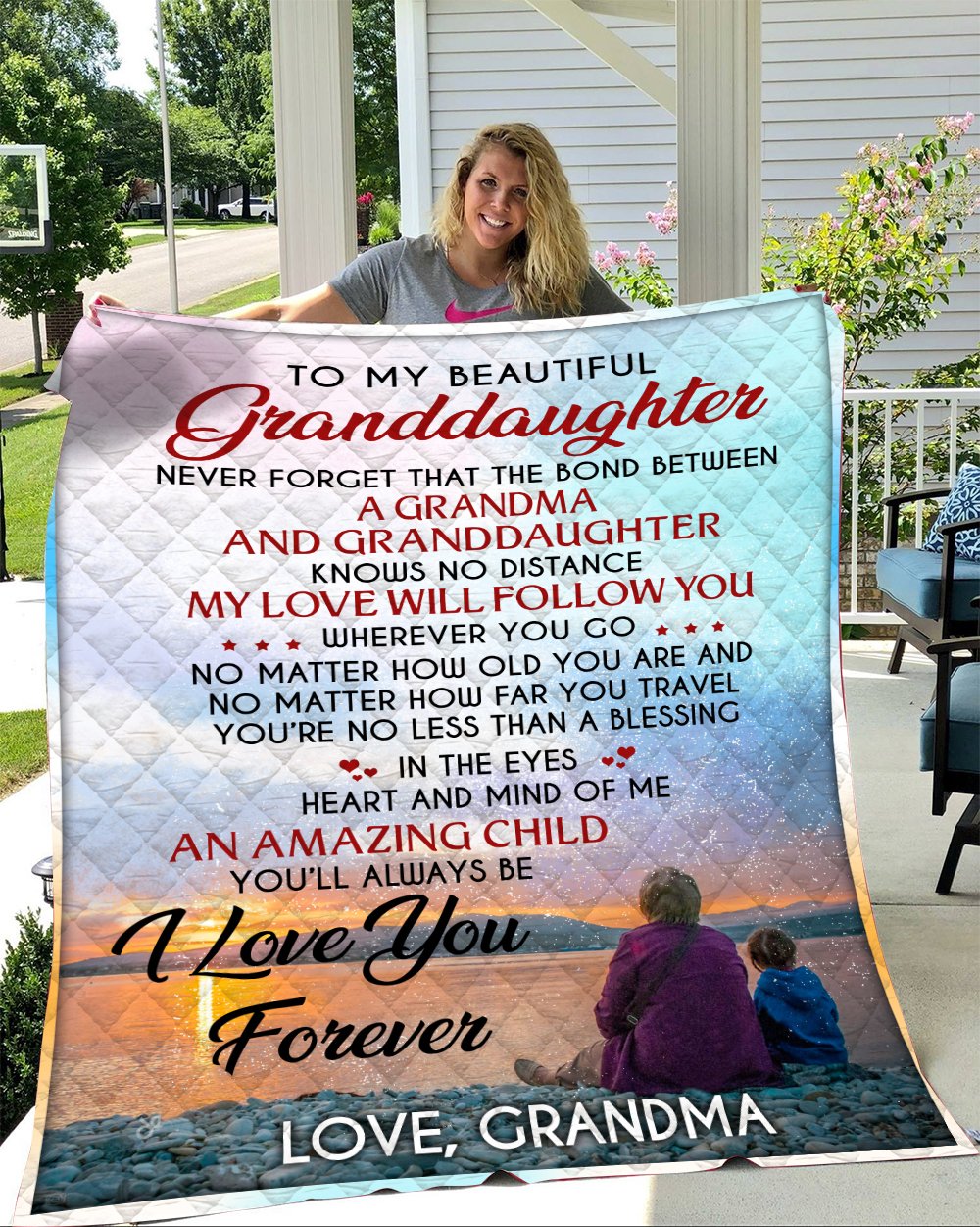 The Bond Between Grandma And Granddaughter Blanket Gift For Granddaughter-A Loves Gift