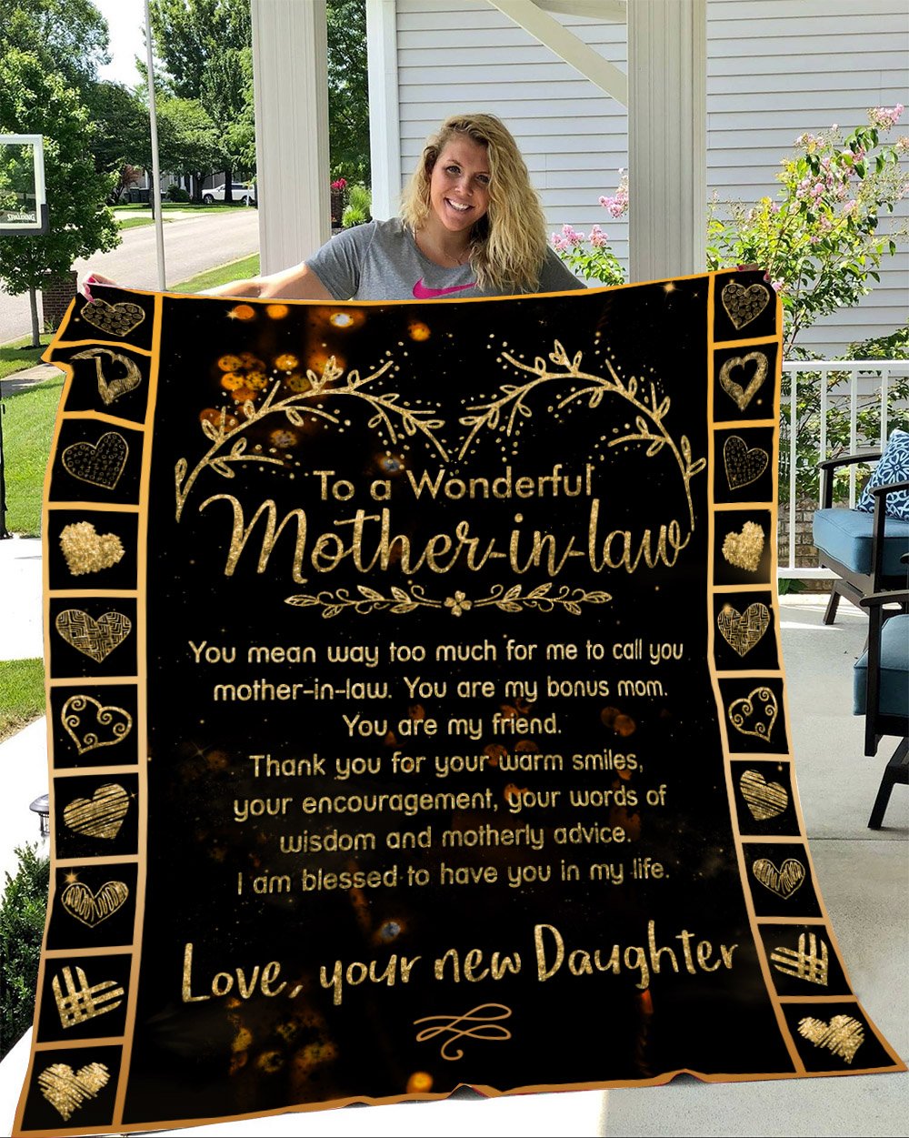 Famh - to a wonderful mother-in-law 50x60 blanket gifts for mom-A Loves Gift