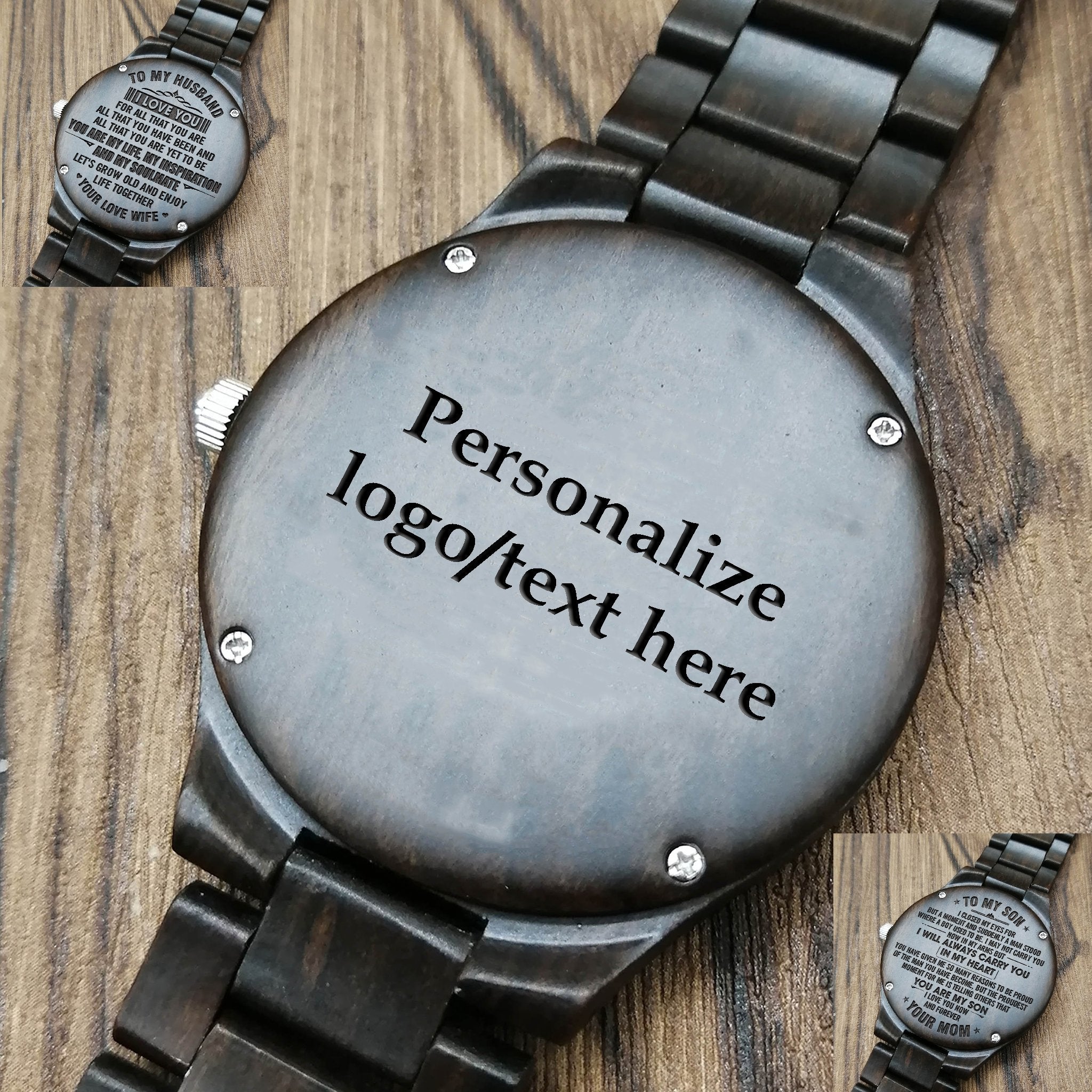 Wooden Wristwatches For Men - Personalize Wooden Watch-A Loves Gift