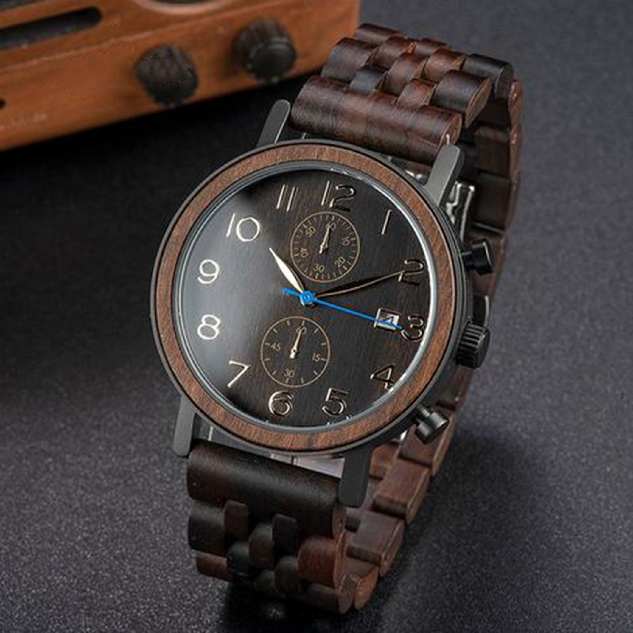 Wooden Men Watch Luxury Brand Japanese Movement Quartz Wrist Watches-A Loves Gift