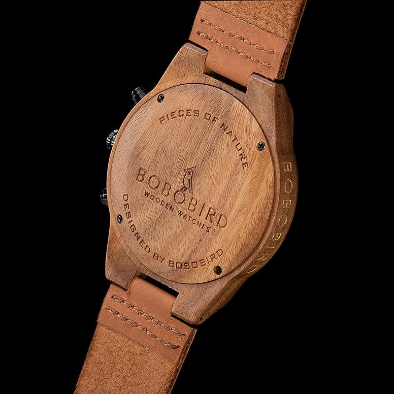 Wood Watch Unique Luminous 12 Holes Timer Design Sports Casual Watches Great Men's Gifts-A Loves Gift
