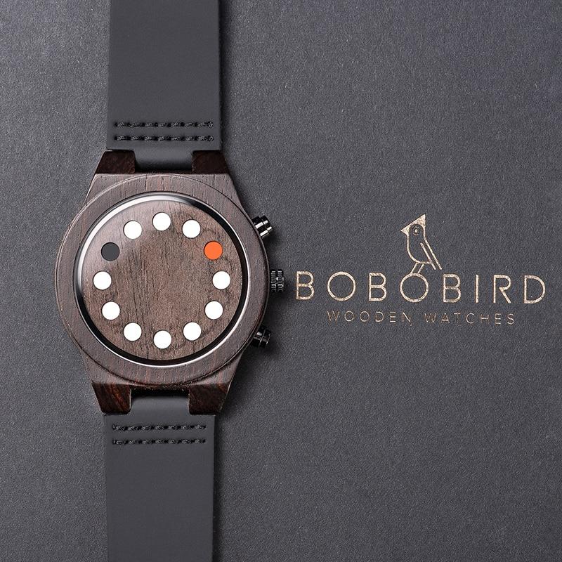 Wood Watch Unique Luminous 12 Holes Timer Design Sports Casual Watches Great Men's Gifts-A Loves Gift