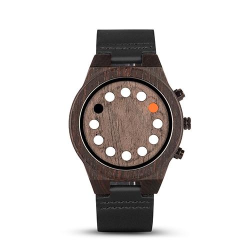 Wood Watch Unique Luminous 12 Holes Timer Design Sports Casual Watches Great Men's Gifts-A Loves Gift