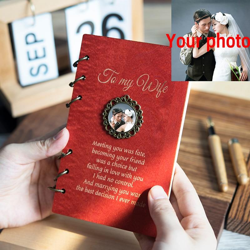 Wood Notebook for Planner Journal Diary Birthday/ Christmas Gifts Personalised for Daughter/Son/Wife-A Loves Gift