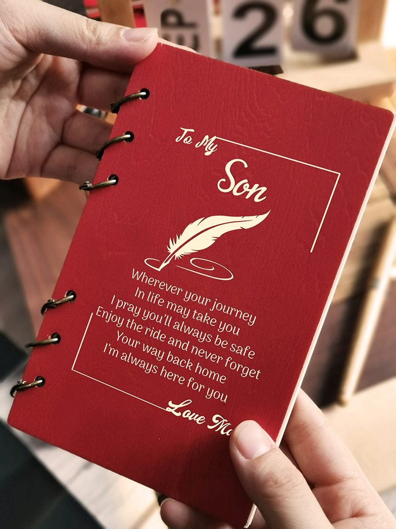 Wood Notebook for Planner Journal Diary Birthday/ Christmas Gifts Personalised for Daughter/Son/Wife-A Loves Gift