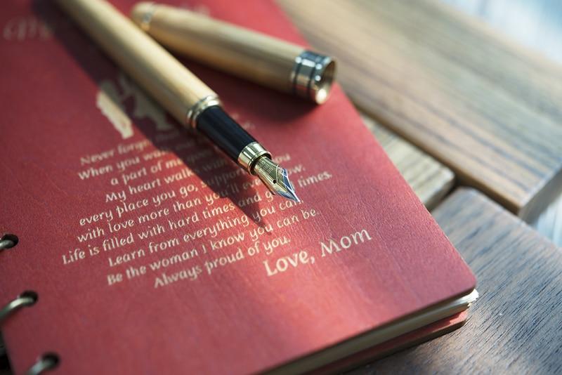 Wood Notebook for Planner Journal Diary Birthday/ Christmas Gifts Personalised for Daughter-A Loves Gift